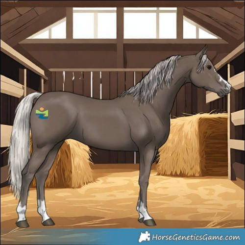 Horse Color:Silver Black 