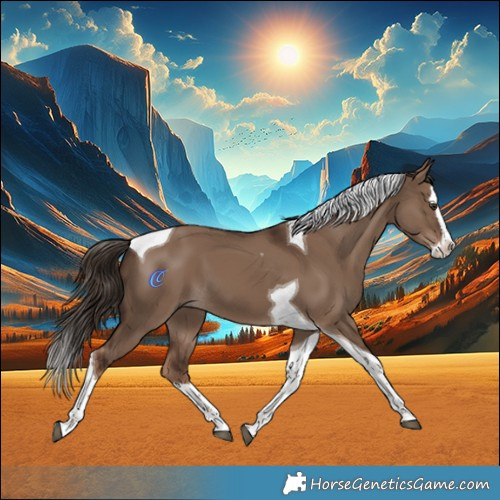 Horse Color:Liver Red Dun Splash Tobiano