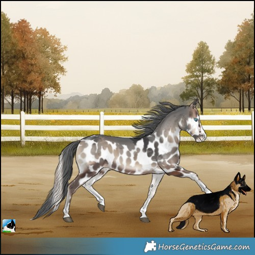 Horse Color:Blue Onyx Merle Skewed LP Spotted
