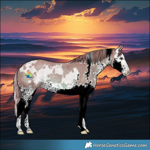 Horse Color:Watercolor White Spotted Chestnut Splash