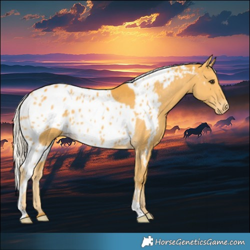Horse Color:Palomino Skewed Appaloosa