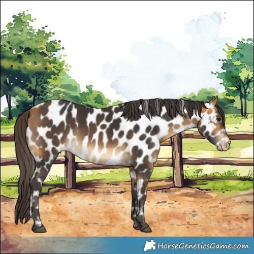 Horse Color:Buckskin Near Leopard Rabicano 