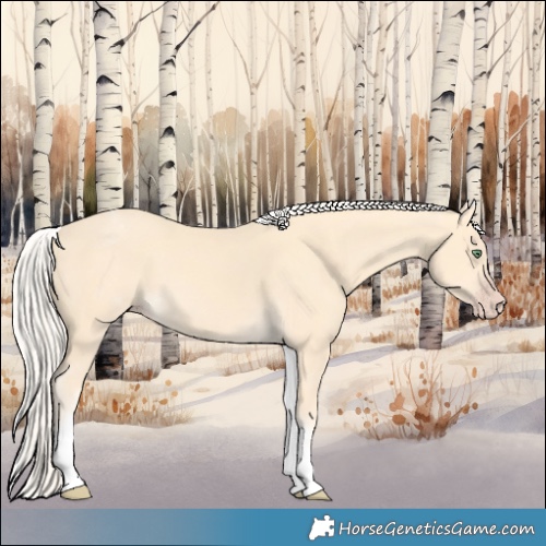 Horse Color:White Spotted Gold Cream Champagne 