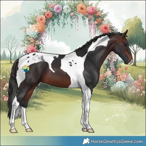 Horse Color:Brown Tobiano 