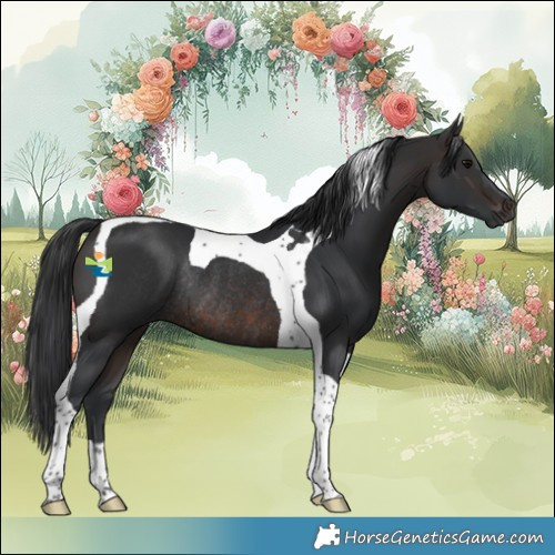 Horse Color:Brown Tobiano Rabicano 