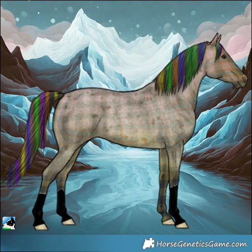 Horse Color:Painted Plaid Brown Roan Dun