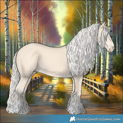 Horse Color:Cremello Tobiano 