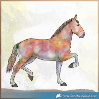Horse Color:Nacre Watercolor White Spotted Liver Red Onyx