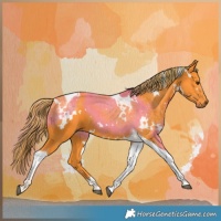 Horse Color:Watercolor White Spotted Liver Chestnut Tobiano