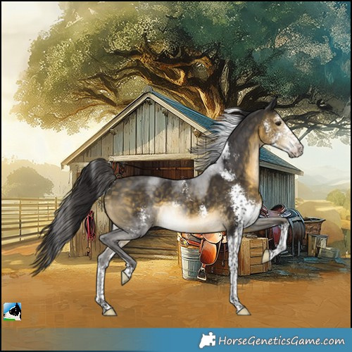 Horse Color:Buckskin Mushroom Sabino 