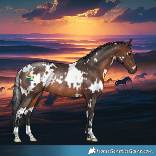 Horse Color:White Spotted Brown Rabicano