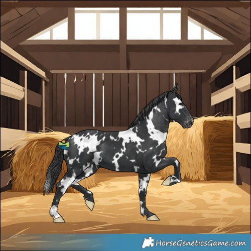 Horse Color:White Spotted Black Skewed LP Spotted 