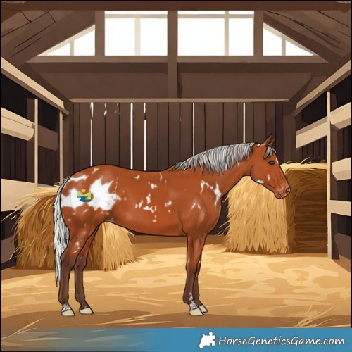 Horse Color:White Spotted Silver Bay Skewed LP Spotted 