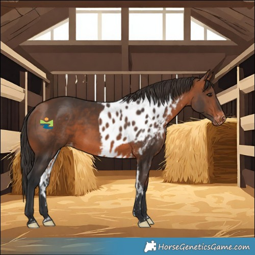 Horse Color:Bay Skewed LP Spotted 