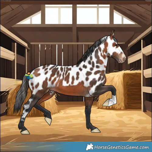 Horse Color:Bay Skewed LP Spotted 