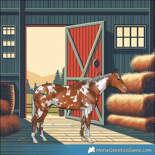 Horse Color:White Spotted Silver Bay Skewed LP Spotted