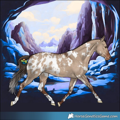 Horse Color:White Spotted Liver Red Dun Appaloosa
