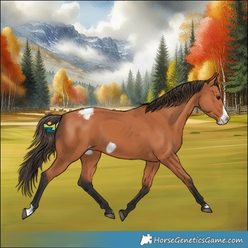 Horse Color:Bay Frame Appaloosa 
