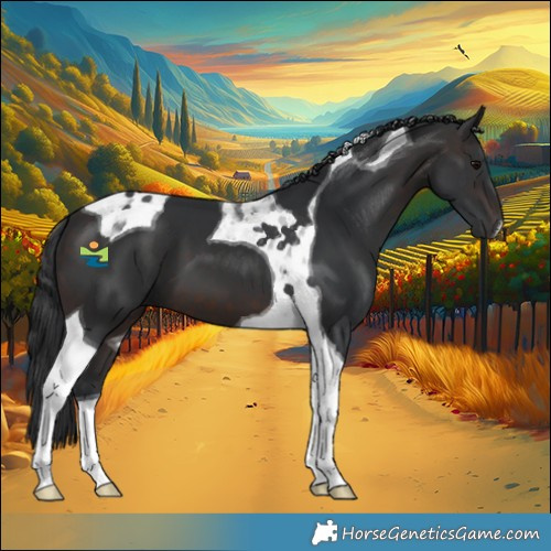 Horse Color:Brown Tobiano