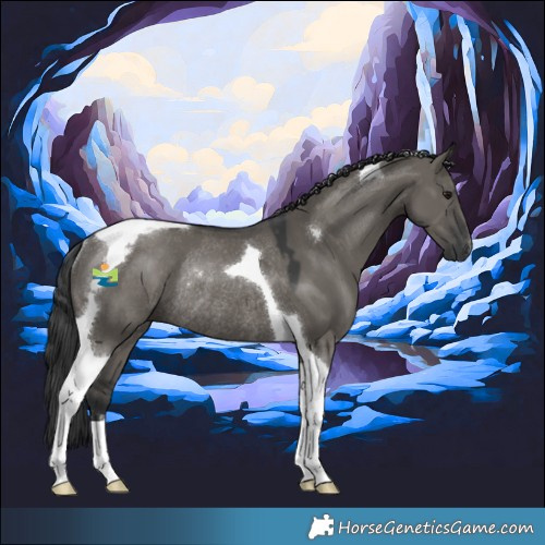 Horse Color:Grullo Mushroom Tobiano Rabicano 