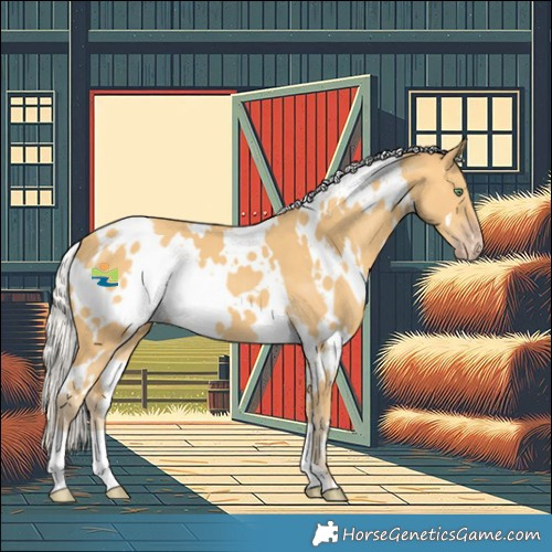 Horse Color:White Spotted Silver Amber Cream Champagne 