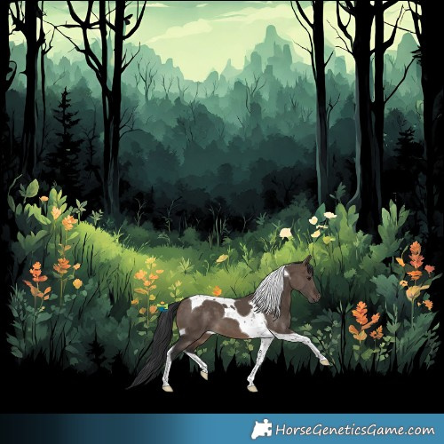 Horse Color:Brown Dun Tobiano 