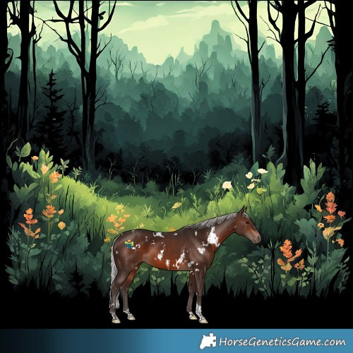 Horse Color:White Spotted Silver Brown Tobiano 