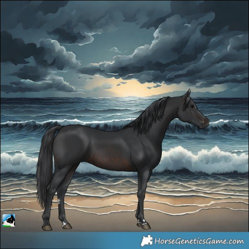 Horse Color:Brown Rabicano 