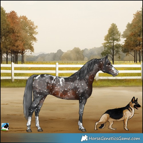 Horse Color:Brown Merle Skewed LP Spotted
