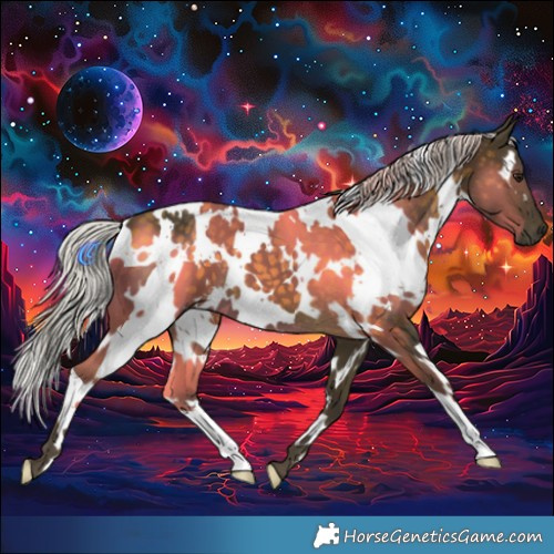 Horse Color:White Spotted Silver Buckskin 