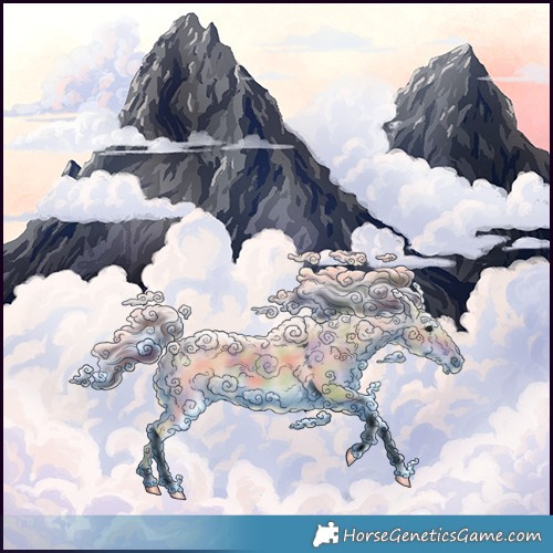 Horse Color:Void Nacre Bay Dun Tobiano 
