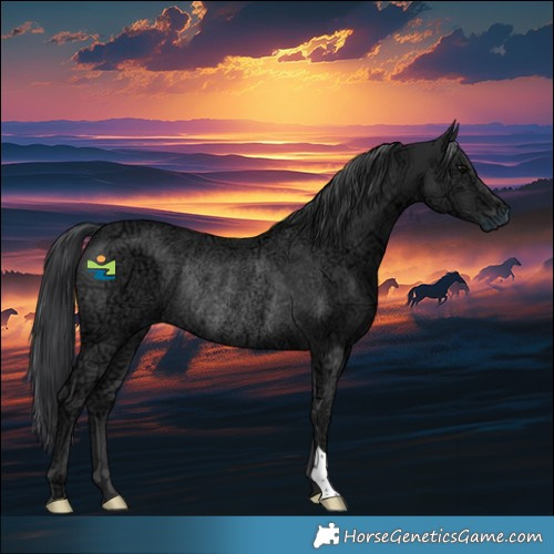 Horse Color:Black Ice Rabicano 