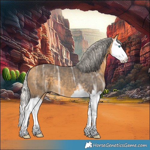 Horse Color:Silver Buckskin Ice Splash 