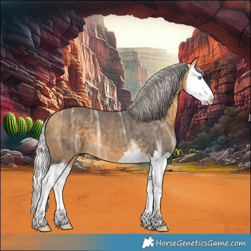 Horse Color:Silver Buckskin Ice Splash 