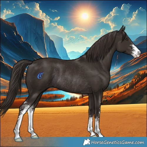 Horse Color:Liver Chestnut Sabino Rabicano