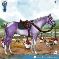 Horse Color:Gray Watercolor Silver Black Tobiano