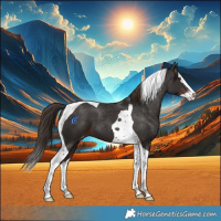 Horse Color:Liver Chestnut Splash Tobiano Varnish