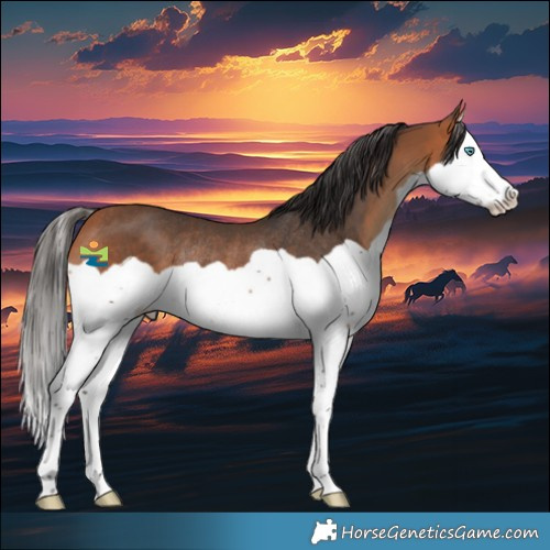 Horse Color:Bay Splash Rabicano 