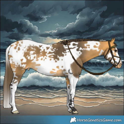 Horse Color:Buckskin Tobiano Frame Blanket 
