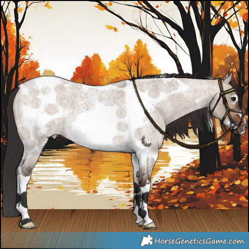 Horse Color:Brown Roan Dun Tobiano Frame 