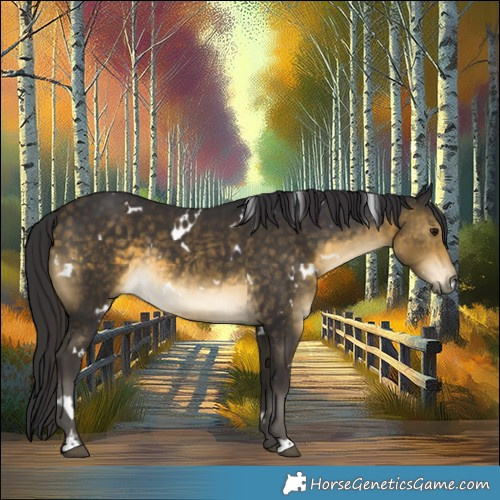 Horse Color:White Spotted Buckskin 