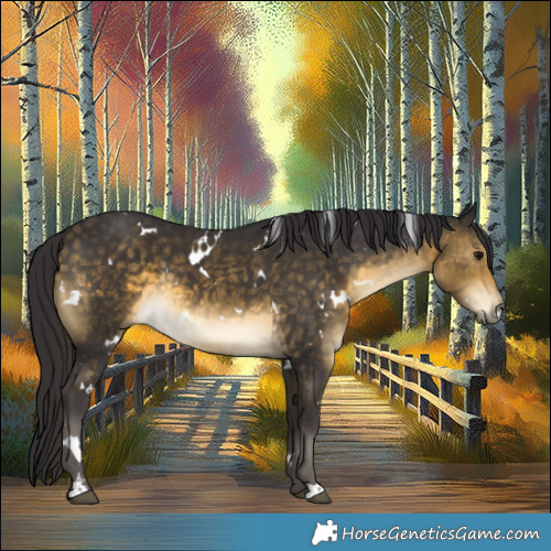 Horse Color:White Spotted Buckskin