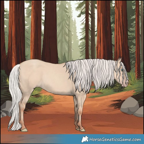Horse Color:Silver Classic Champagne Dun