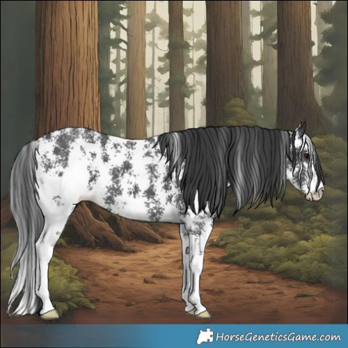 Horse Color:Black Sabino