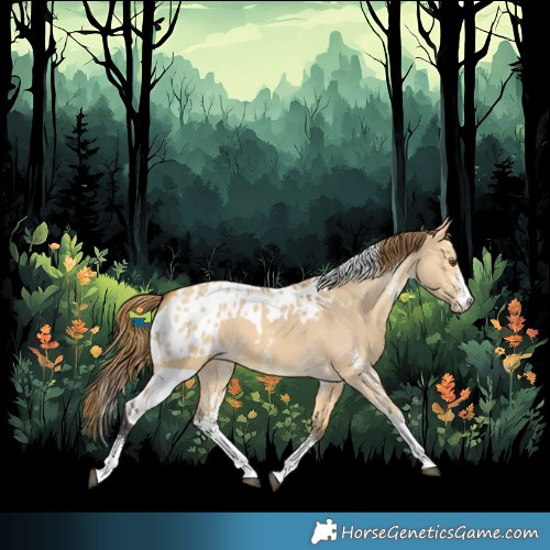 Horse Color:White Spotted Buckskin Dun Tobiano Skewed Appaloosa 