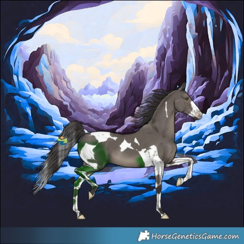 Horse Color:Smoky Grullo Splash Tobiano 
