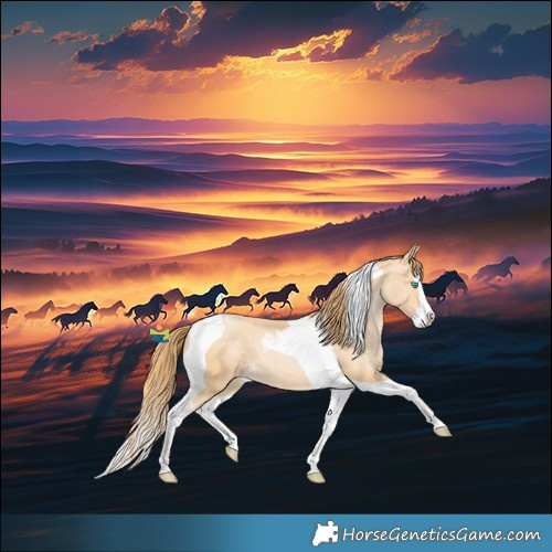 Horse Color:Buckskin Splash Tobiano 