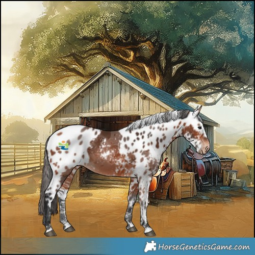 Horse Color:Bay Merle Skewed Appaloosa 