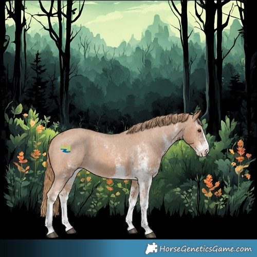 Horse Color:White Spotted Chestnut Skewed LP Spotted 