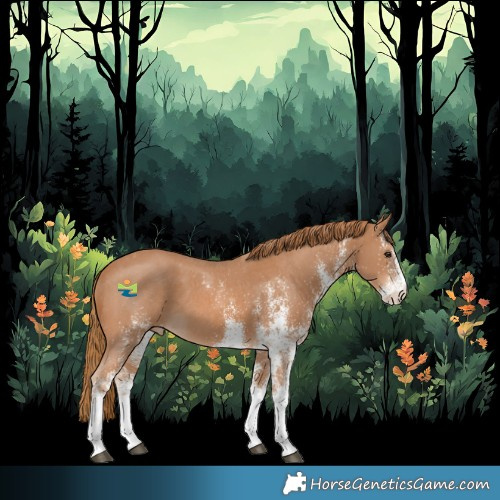 Horse Color:White Spotted Chestnut Skewed Appaloosa 